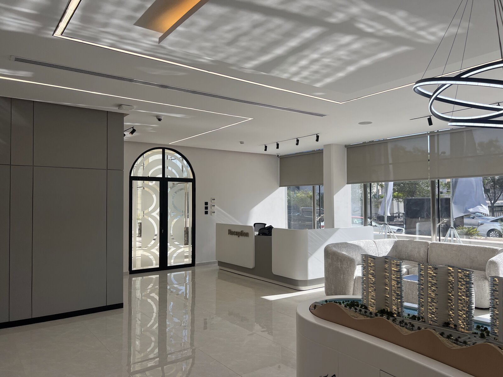 Commercial office reception fitted with a concealed VRF system by the TTC team